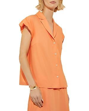 Womens Bubble Cap-Sleeve Shirt Product Image