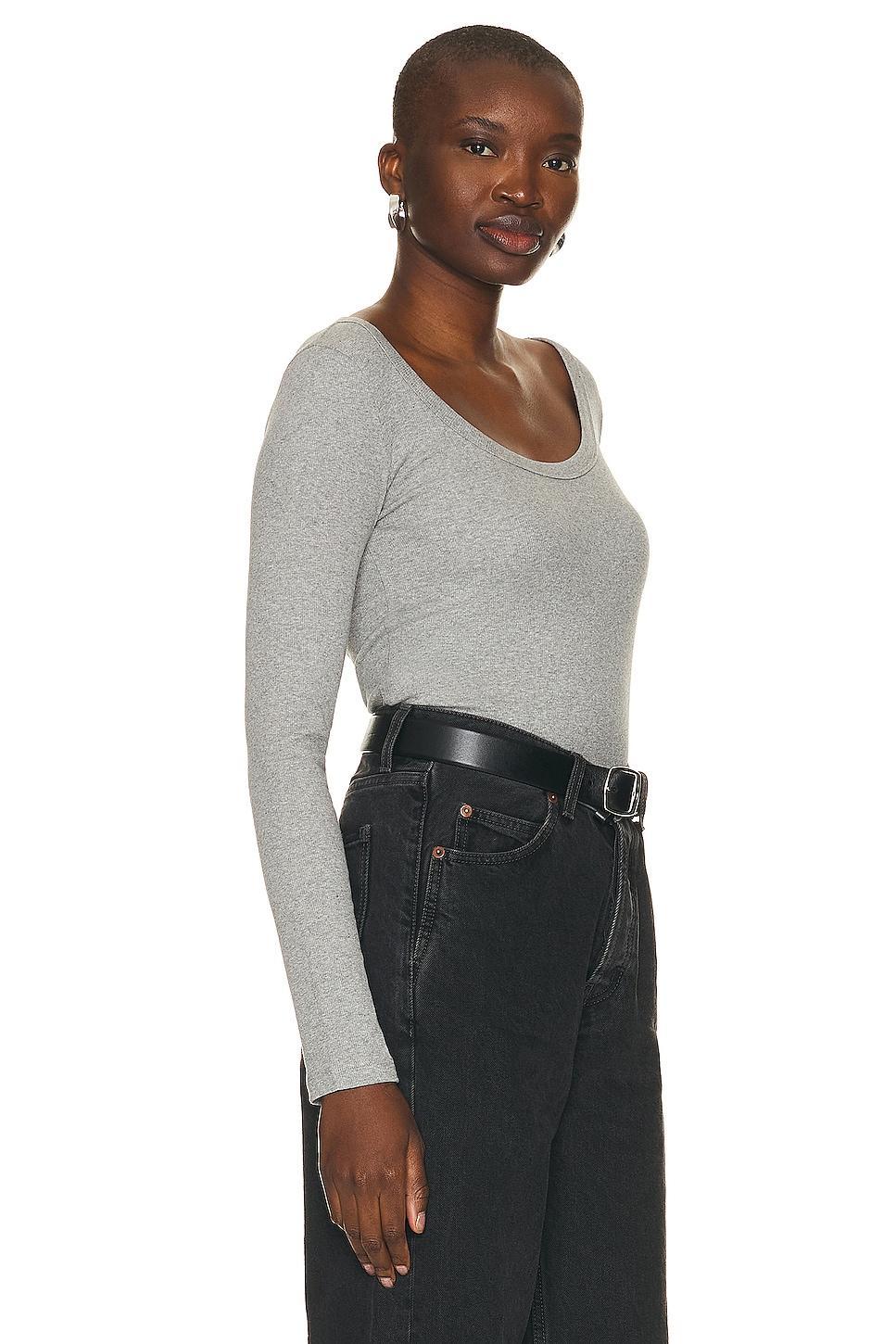 Toteme Classic Rib Top in Grey Product Image