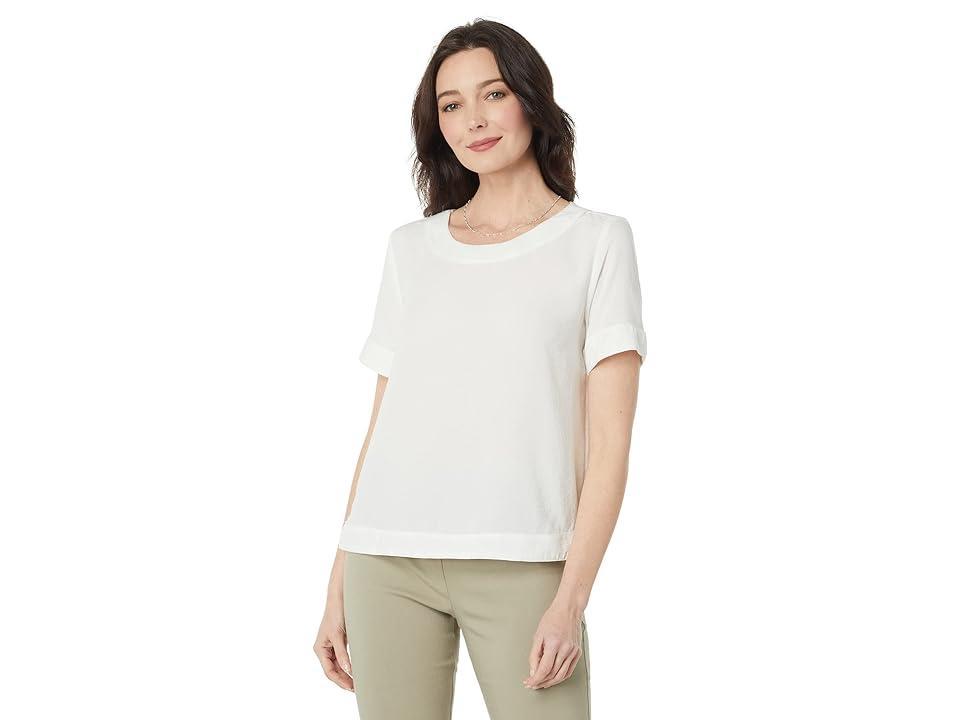 Vince Camuto Woven Tee (New Ivory) Women's Clothing Product Image