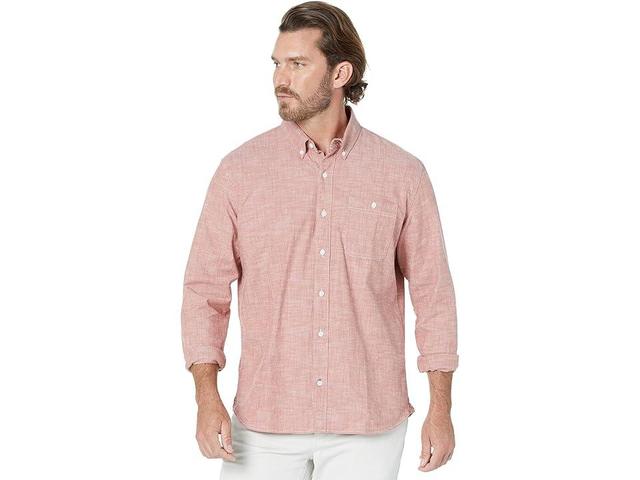 L.L.Bean Comfort Stretch Chambray Shirt Long Sleeve Traditional Fit (Pale Sienna) Men's Clothing Product Image