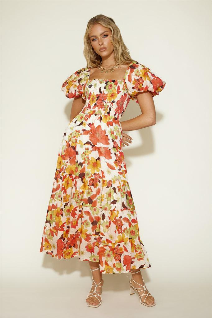 Autumn Dreams Maxi Dress Floral Product Image