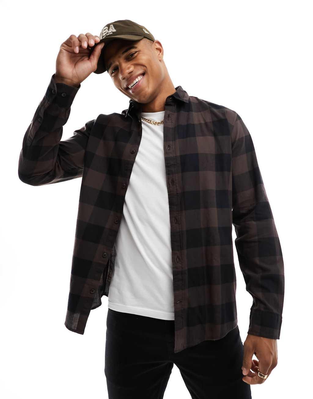 Jack & Jones Essentials buffalo check shirt Product Image