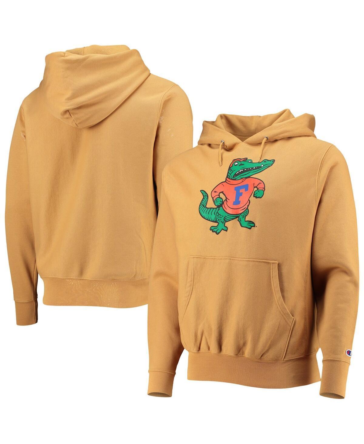 Mens Champion Gold Florida Gators Vintage-Like Washed Reverse Weave Pullover Hoodie Product Image