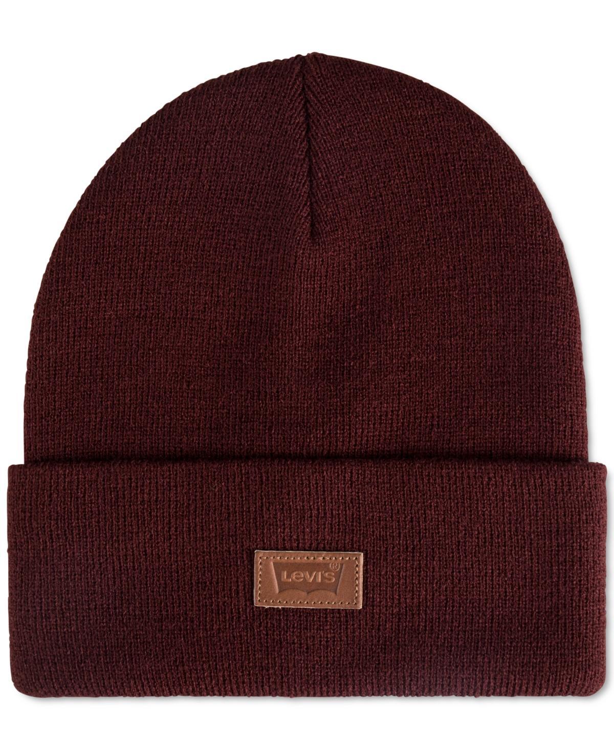 Levis All Season Comfy Leather Logo Patch Hero Beanie Product Image