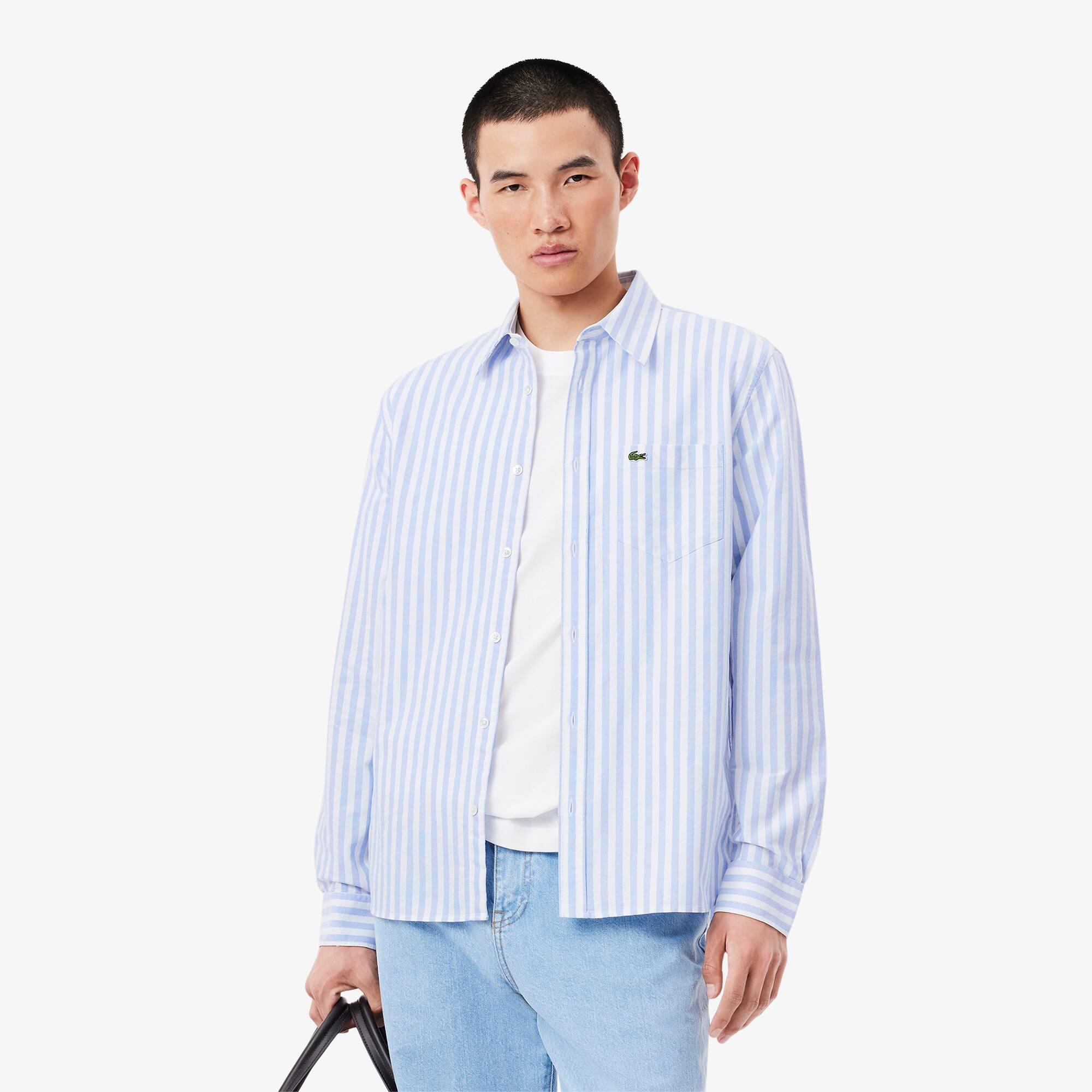 Men's Regular Fit Striped Oxford Shirt Product Image