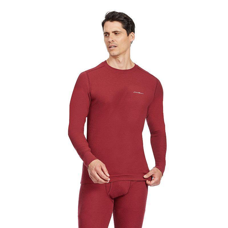 Mens Eddie Bauer Midweight Thermal Crew Top Red Product Image