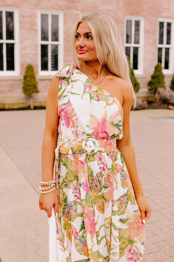 Glam Gardens One Shoulder Midi Product Image