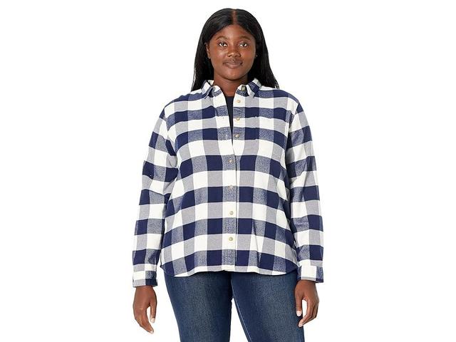 L.L.Bean Organic Flannel Shirt Plaid (Bright ) Women's Clothing Product Image