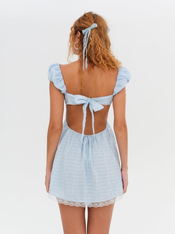 Catherine Mini Dress — Blue Product Image