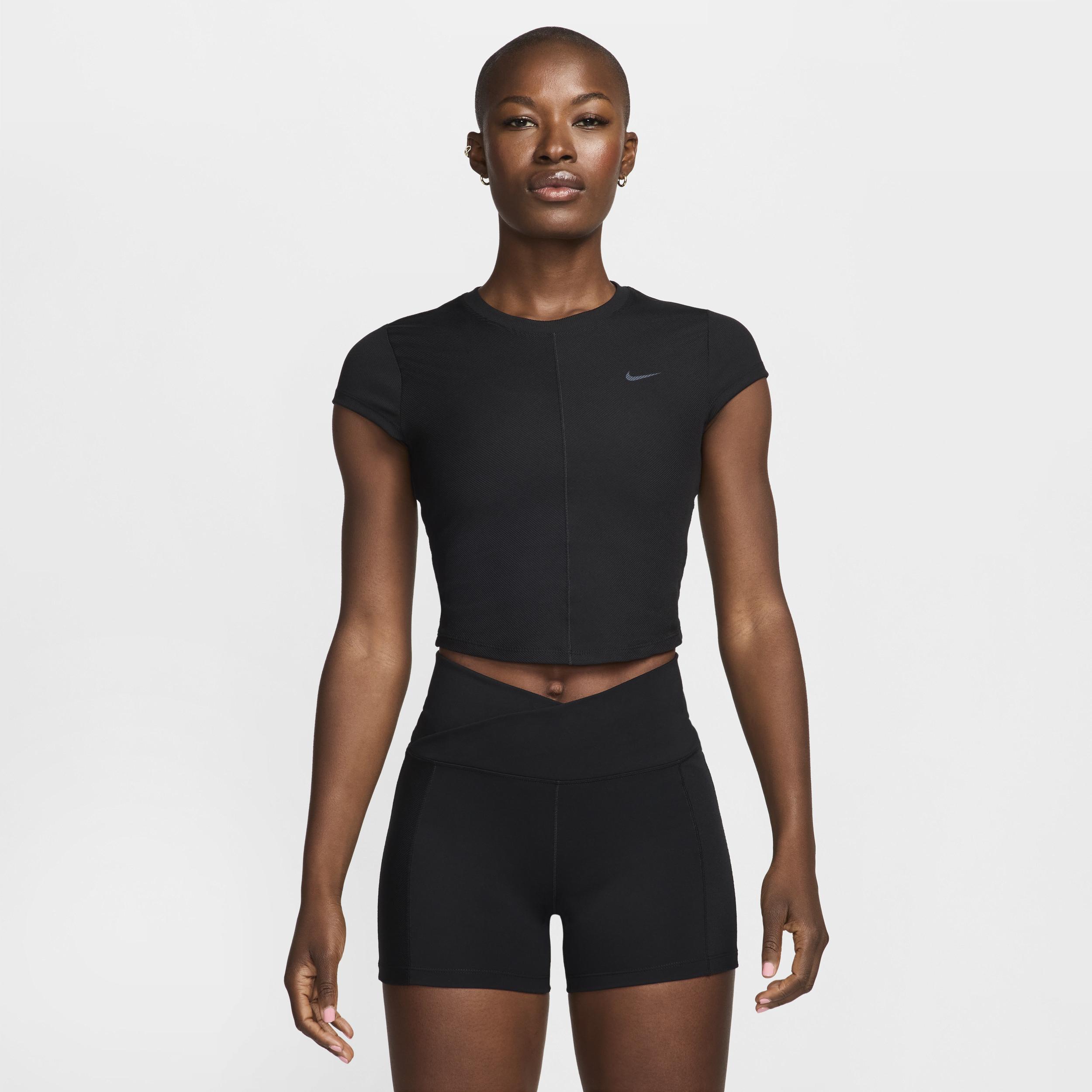 Nike One Fitted Rib Women's Dri-FIT Short-Sleeve Cropped Top Product Image