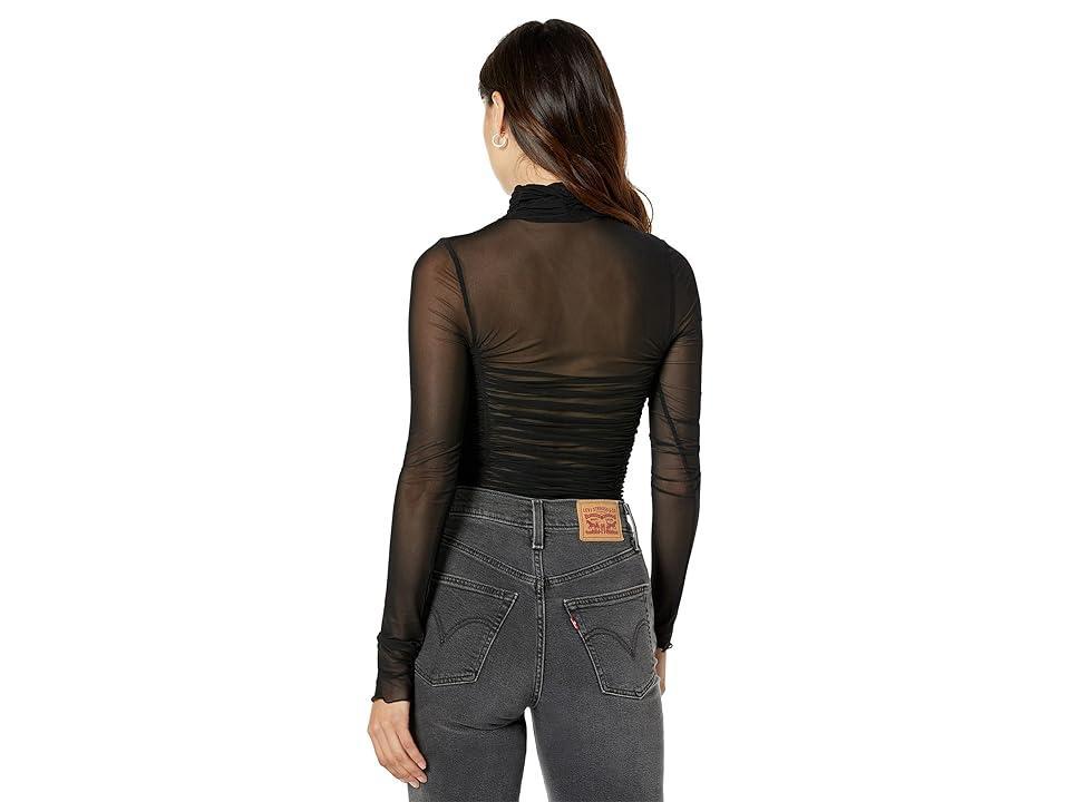 Free People Under It All Ruched Mesh Turtleneck Bodysuit Product Image