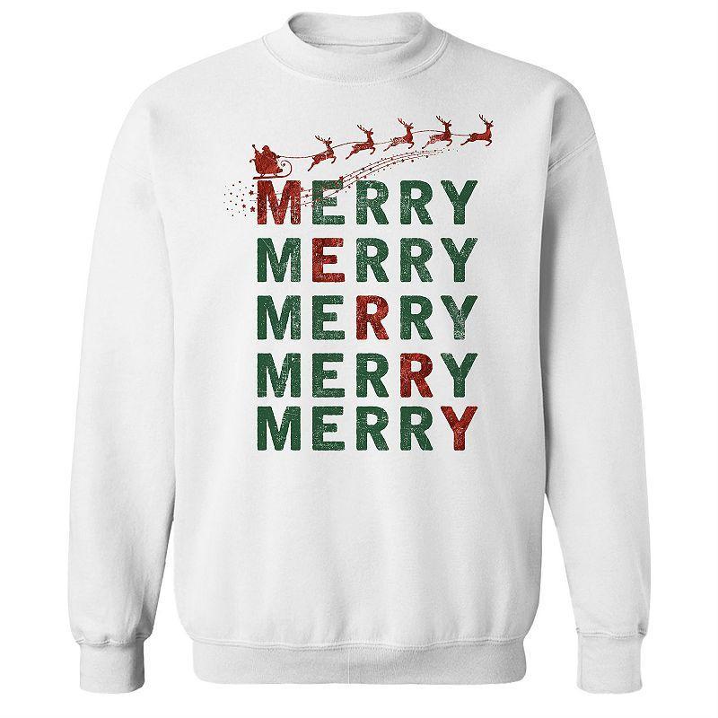 Mens Merry Stack Fleece Sweatshirt, Womens Product Image