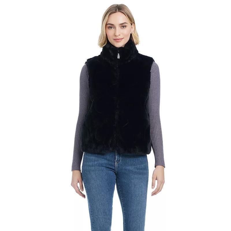 Womens Modern Supply by Sanctuary Faux Fur Puffer Vest Ivory Product Image