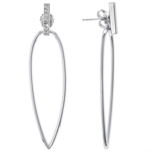 Judy Crowell Sterling Silver Textured Drop Earrings, Womens Product Image