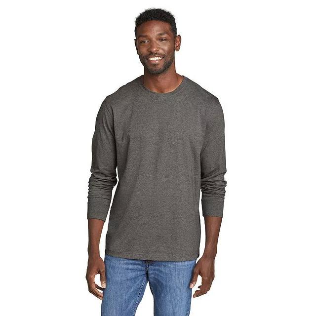 Mens Eddie Bauer Legend Wash Long Sleeve Classic Tee Grey Product Image