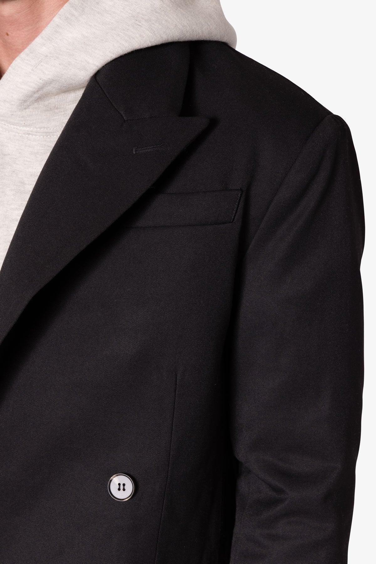 Double Breasted Suit Jacket - Black Product Image