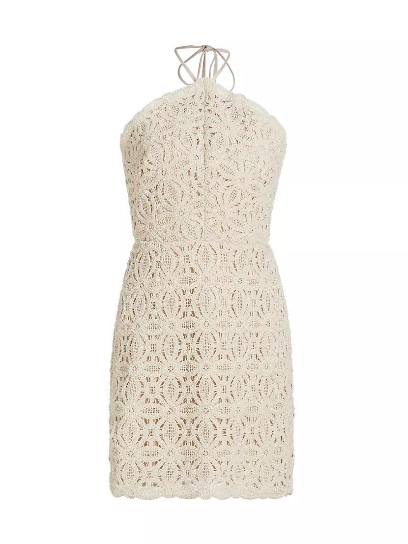 Celeste Beaded Crochet Halterneck Dress product image