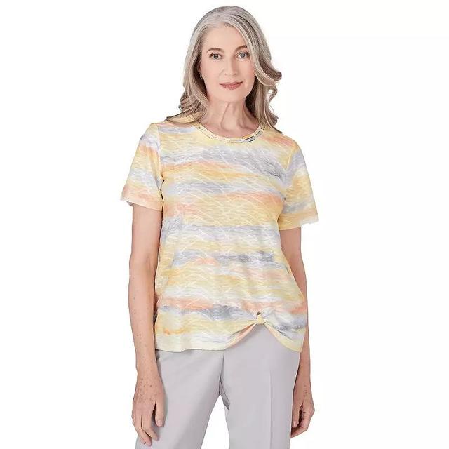 Womens Alfred Dunner Watercolor Print Top Product Image