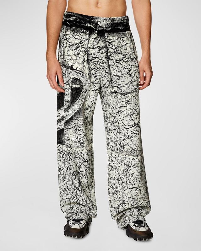 DIESEL Markoval Coated Cotton Fleece Track Pants Product Image