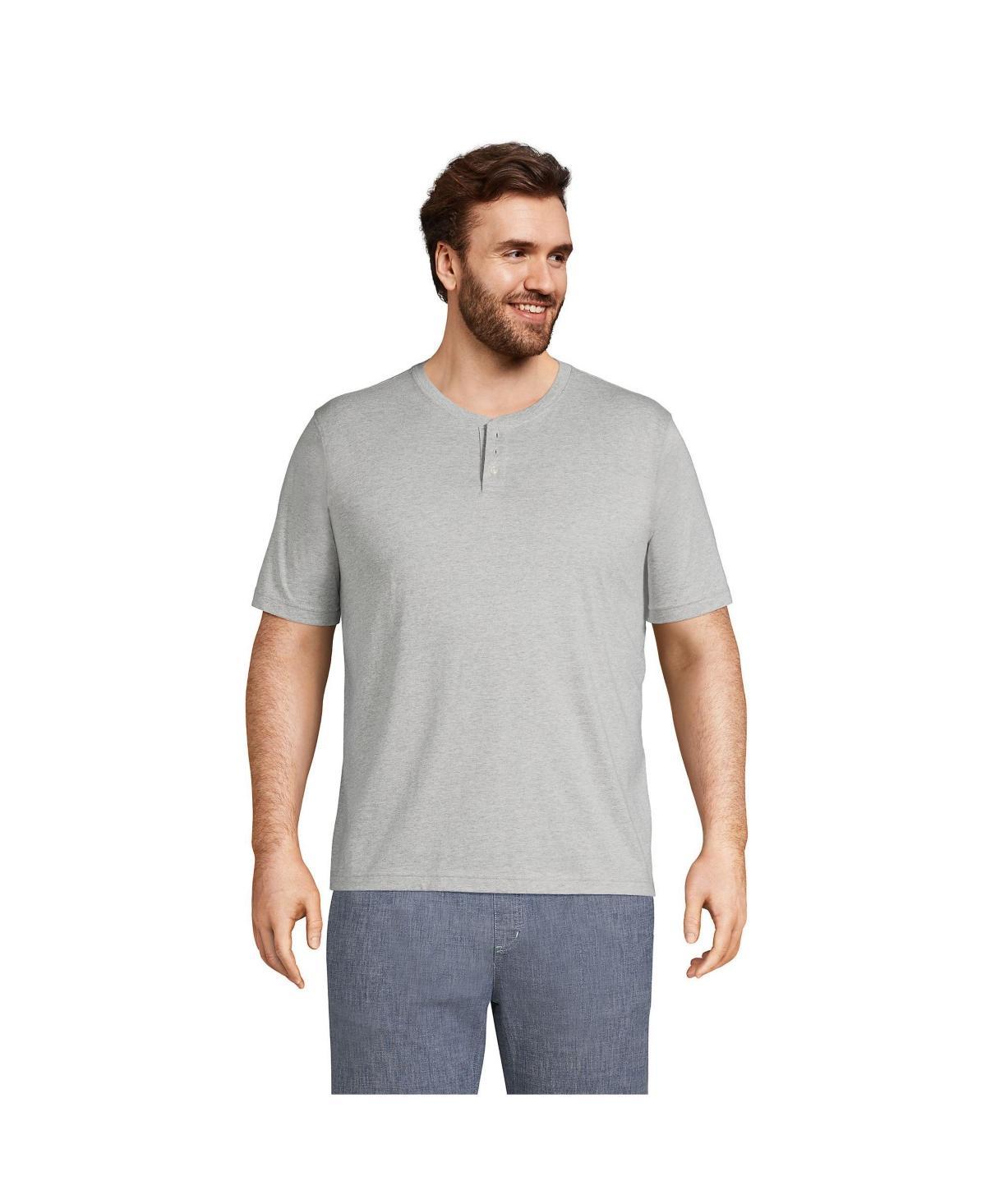 Big & Tall Lands End Super-T Henley, Mens Radiant Blue Product Image