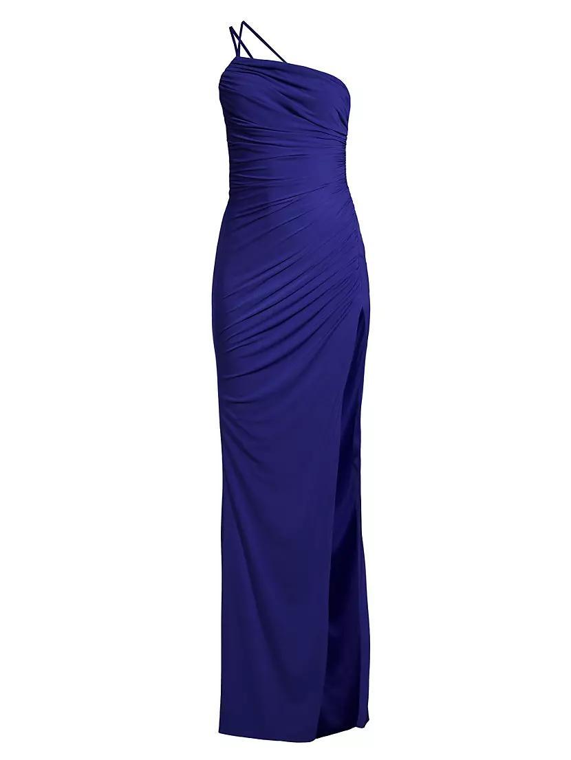 Womens Winnipeg One-Shoulder Ruched Gown Product Image