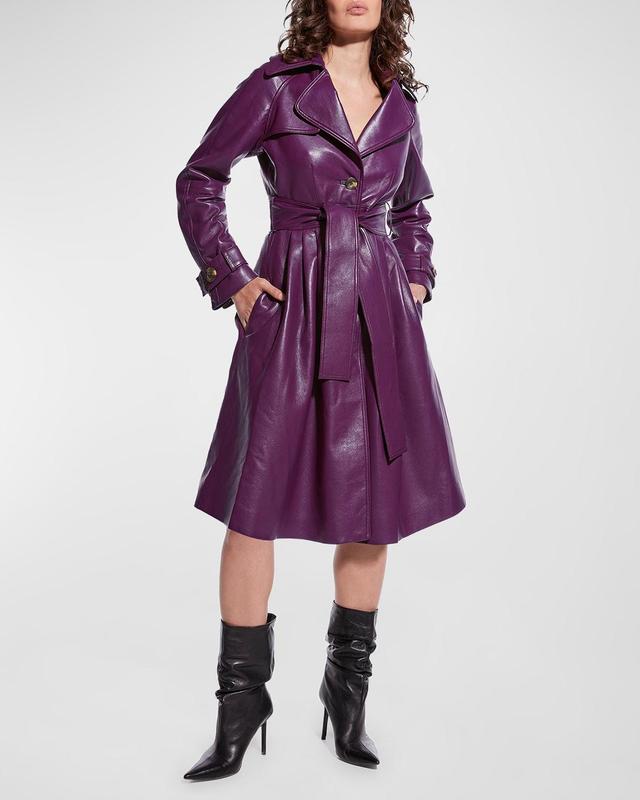 Womens Darcy Recycled Leather Trench Dress Product Image