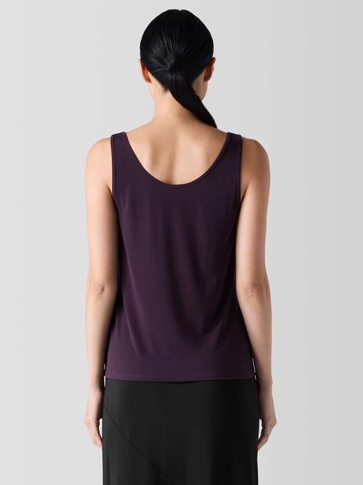 Stretch Silk Jersey Scoop Neck Tank Product Image