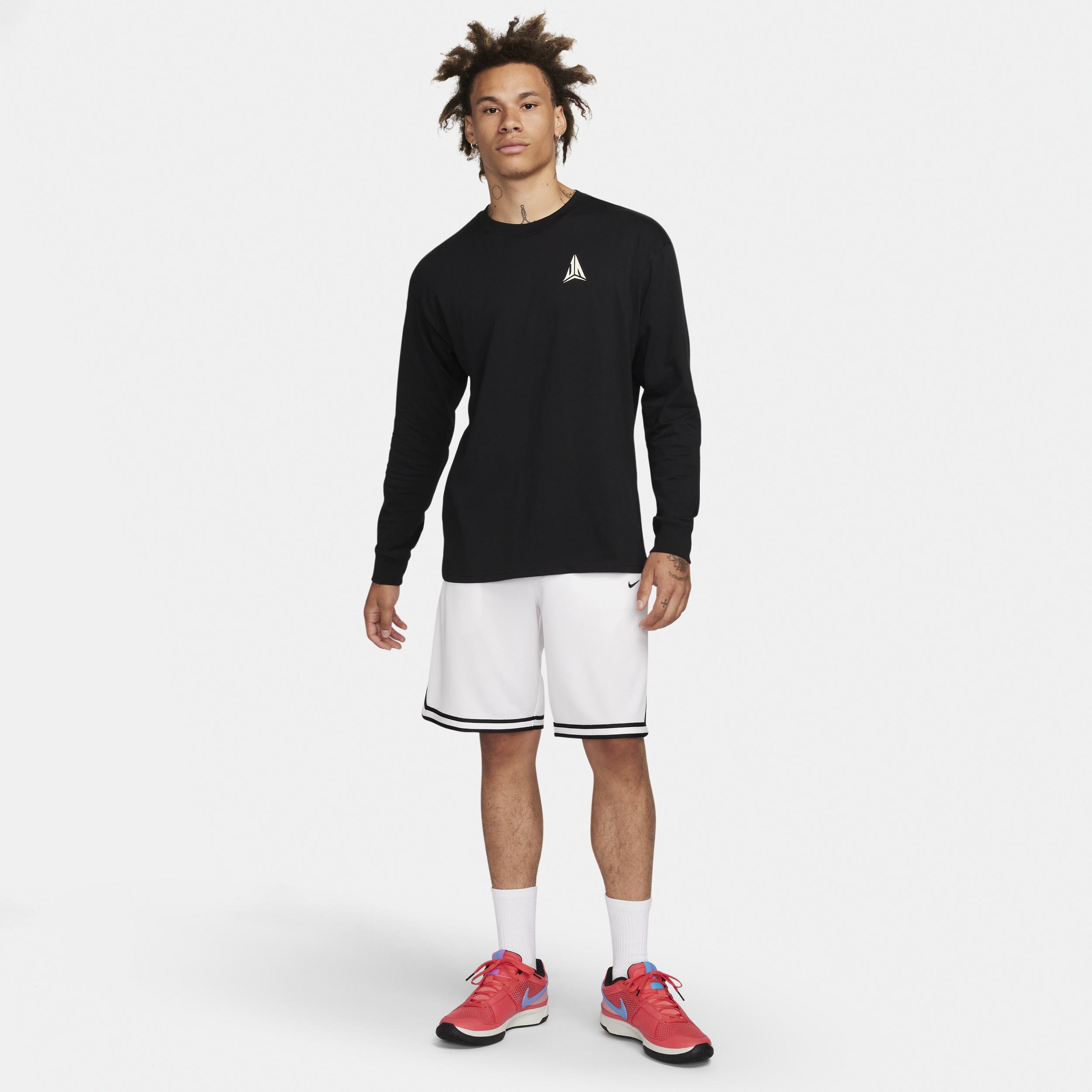 Nike Mens Nike Ja Morant M90 Long Sleeve T-Shirt - Mens Black/Lime Blast Product Image