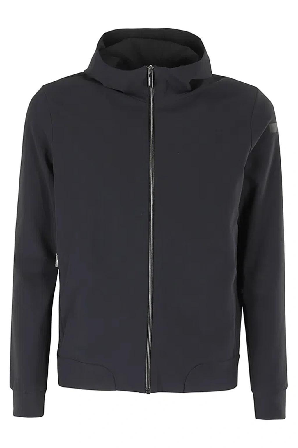 HUGO BOSS Skiles Textured Zip Up Jacket In Dark Blue Product Image