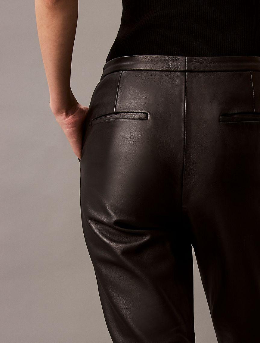 Leather Slim Fit Pants Product Image