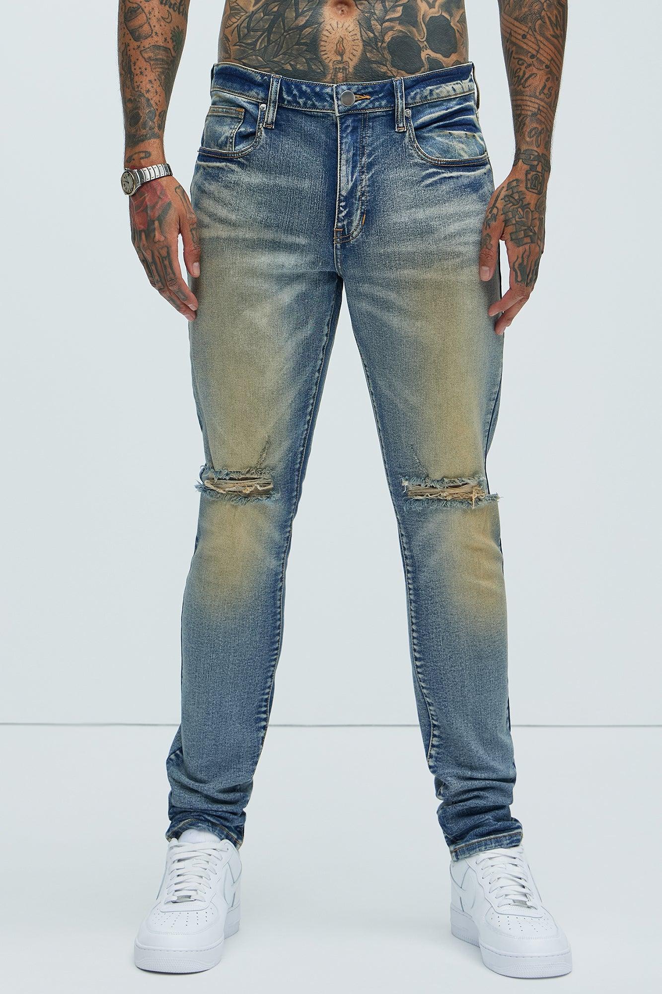 Marcin Stacked Skinny Jeans - Vintage Blue Wash Product Image