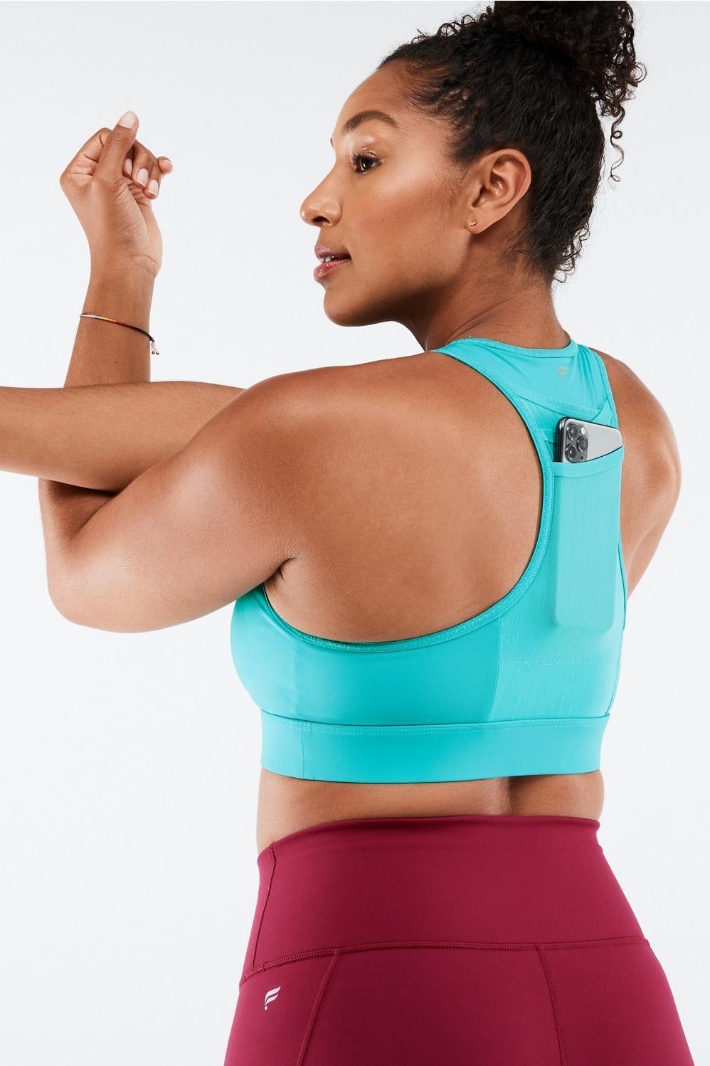 Fabletics Trinity High Impact Sports Bra Womens blue plus Size 4X Product Image