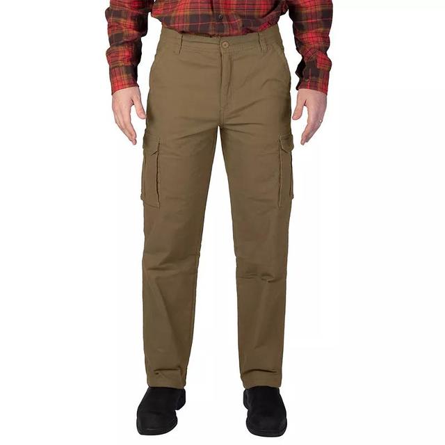 Mens Smiths Workwear Stretch Fleece-Lined Canvas Cargo Pant Brown Product Image