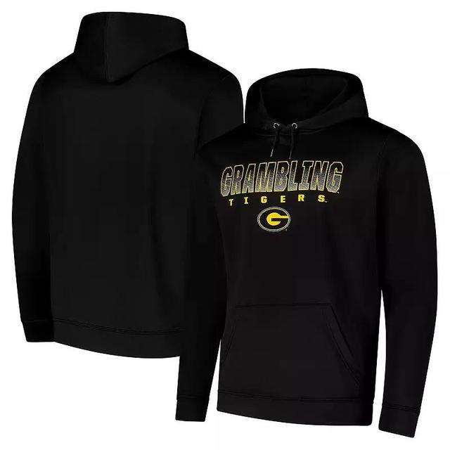 Mens Colosseum Black Grambling Tigers Blackout 3.0 Pullover Hoodie Product Image