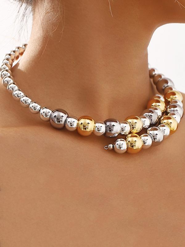 Contrast Color Geometric Necklaces Accessories Product Image