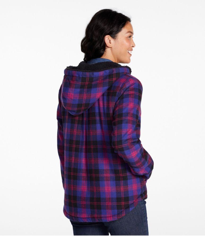 
                            Women's Scotch Plaid Flannel Shirt, Sherpa-Lined Zip Hoodie
                         Product Image