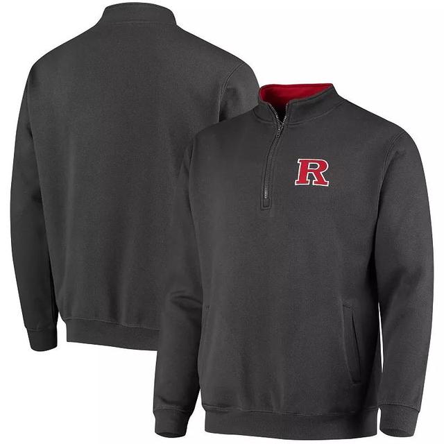 Mens Colosseum Charcoal Rutgers Scarlet Knights Tortugas Logo Quarter-Zip Jacket Product Image