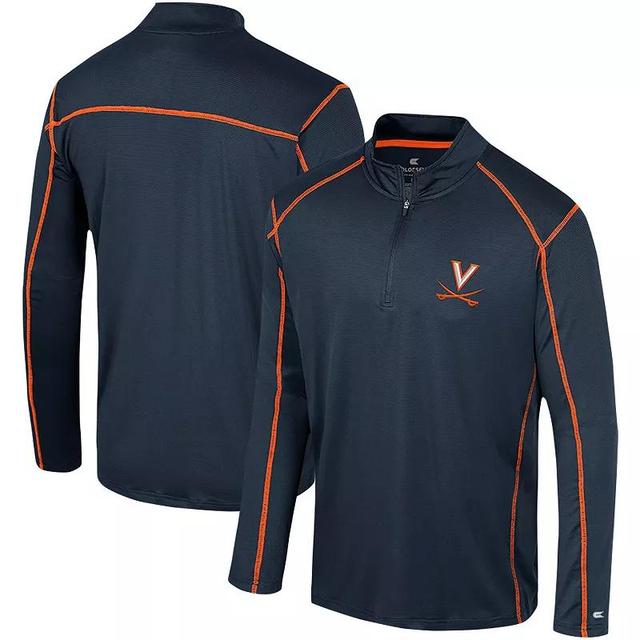 Mens Colosseum Virginia Cavaliers Cameron Quarter-Zip Windshirt Blue Product Image