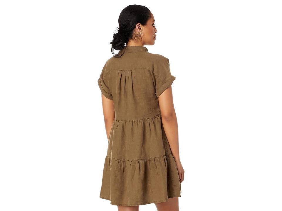 Michael Stars Greta Short Sleeve Tiered Dress (Dolma) Women's Clothing Product Image