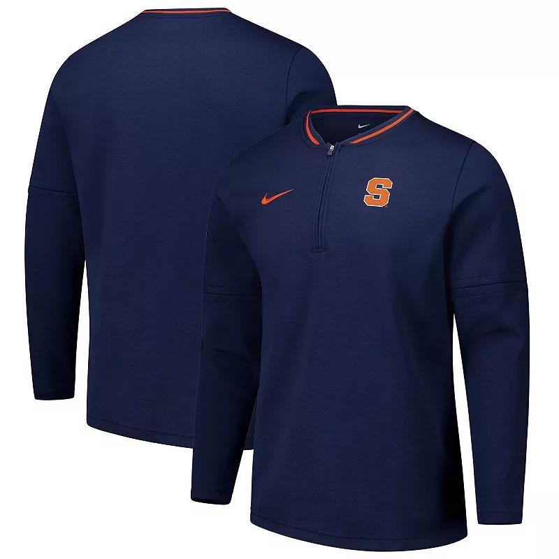 Mens Nike Syracuse Orange Coaches Quarter-Zip Jacket Blue Product Image