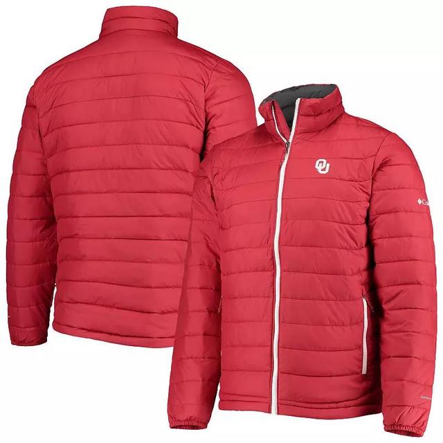 Mens Columbia Crimson Oklahoma Sooners Powder Lite Omni-Heat Reflective Full-Zip Jacket Product Image