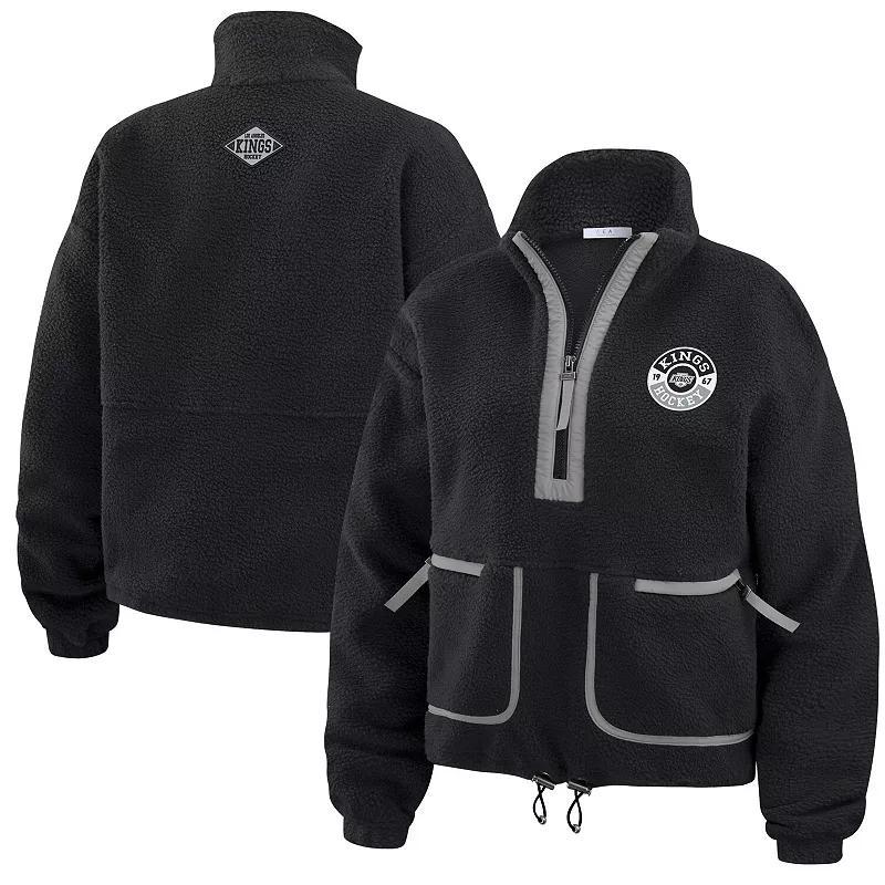 Womens WEAR by Erin Andrews Black Los Angeles Kings Polar Fleece Half-Zip Jacket Product Image