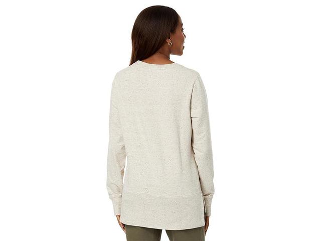 L.L.Bean Bean's Cozy Split Hem Sweatshirt (Gray Birch Heather) Women's Clothing Product Image