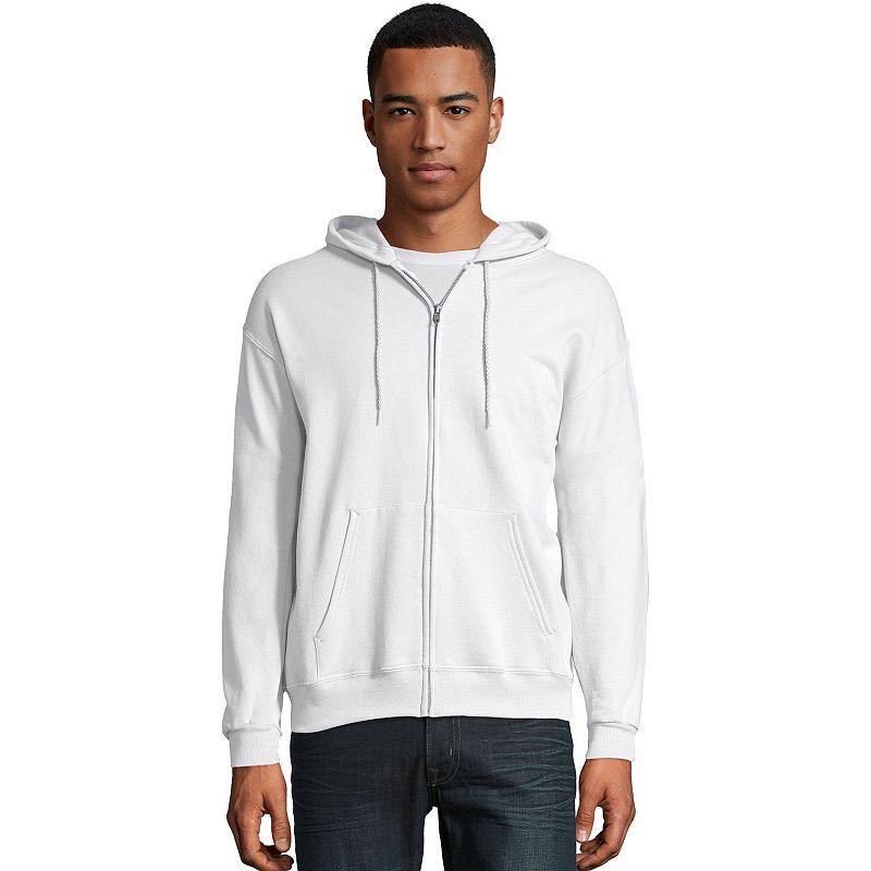 Mens Hanes EcoSmart Fleece Full-Zip Hooded Jacket Product Image