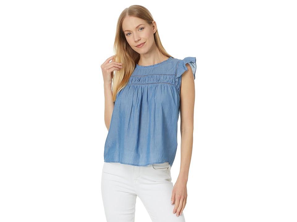 Liverpool Los Angeles Openwork Detail Flutter Sleeve Top Product Image