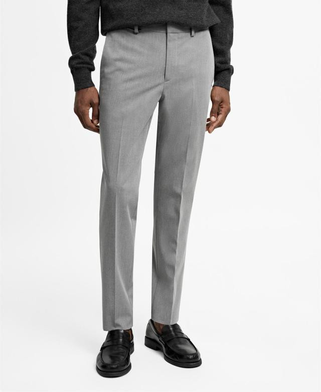 MANGO MAN - Stretch fabric super slim-fit suit pants greyMen Product Image