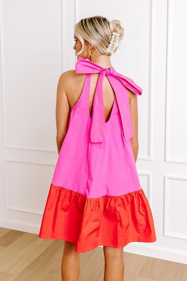 Springtime Cocktails Color Block Dress in Bubblegum Pink Product Image