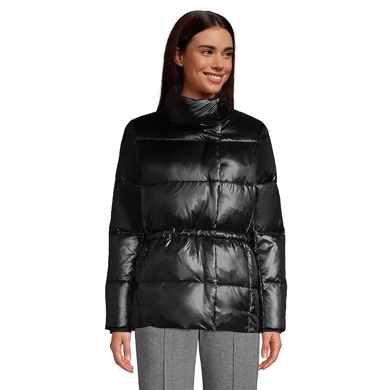 Petite Lands End Quilted Wrap Down Jacket, Womens Product Image