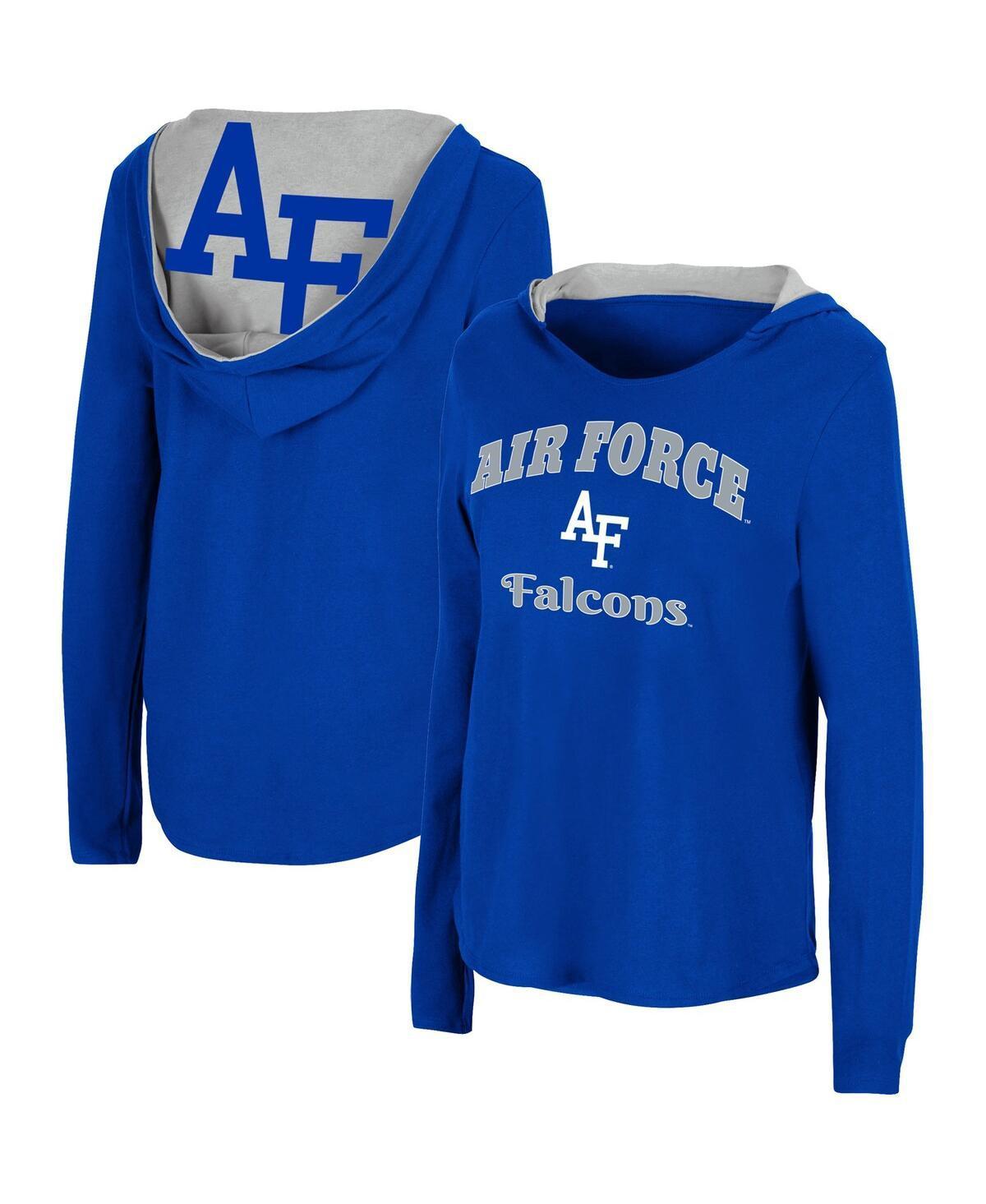 Womens Colosseum Royal Air Force Falcons Catalina Hoodie Long Sleeve T-shirt Product Image