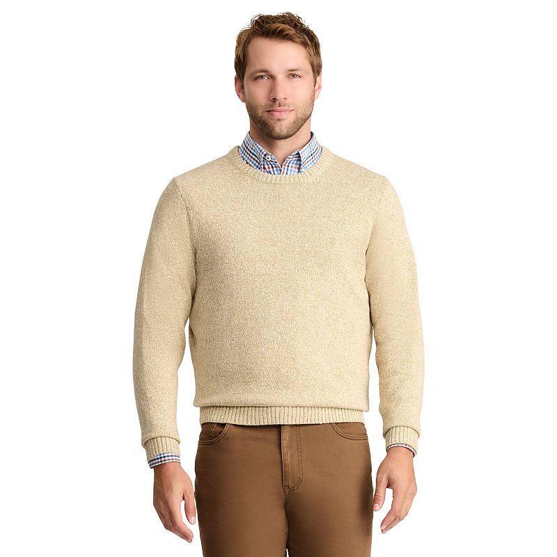 Mens IZOD Marled Crewneck Sweater Light Grey Product Image